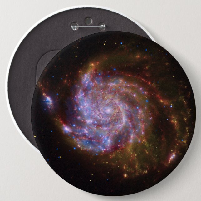 Starbirth in the Pinwheel:  M101 Galaxy 6 Cm Round Badge (Front & Back)