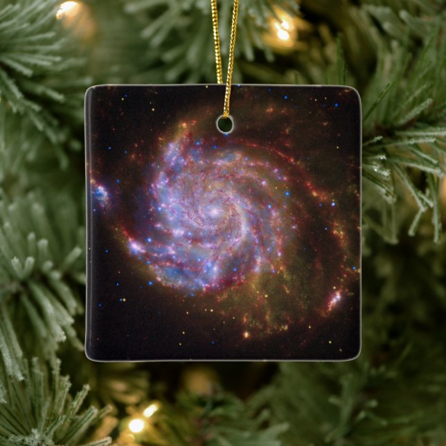 Starbirth in the Pinwheel:  M101 Galaxy Ceramic Ornament (Tree)