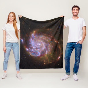 Starbirth in the Pinwheel:  M101 Galaxy Fleece Blanket