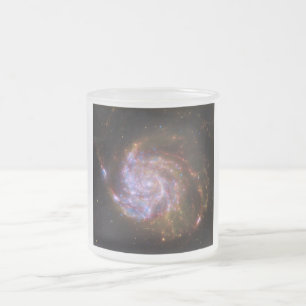 Starbirth in the Pinwheel:  M101 Galaxy Frosted Glass Coffee Mug