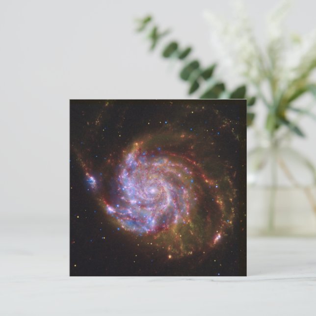 Starbirth in the Pinwheel:  M101 Galaxy Holiday Card (Standing Front)