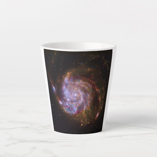 Starbirth in the Pinwheel:  M101 Galaxy Latte Mug (Front)