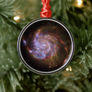 Starbirth in the Pinwheel: M101 Galaxy Metal Tree Decoration