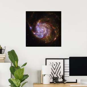 Starbirth in the Pinwheel:  M101 Galaxy Poster