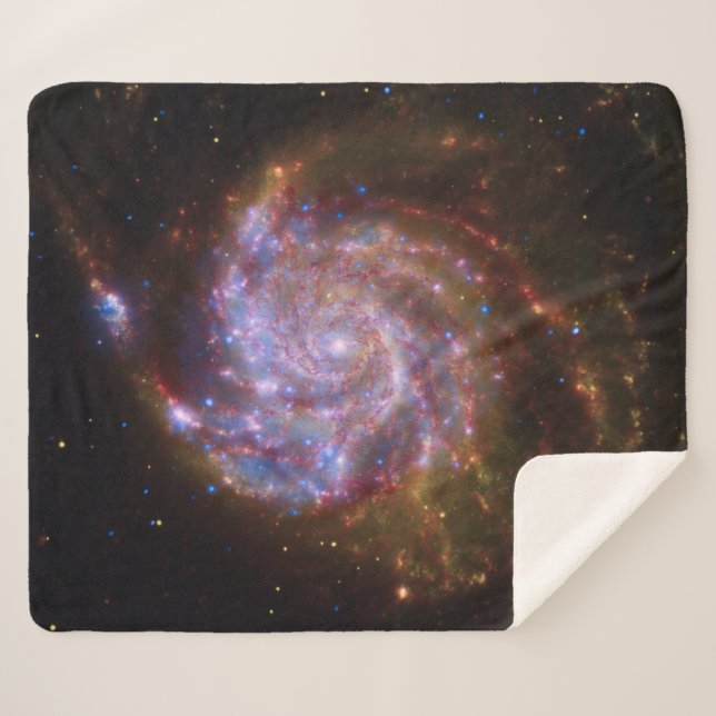 Starbirth in the Pinwheel:  M101 Galaxy Sherpa Blanket (Front (Horizontal))