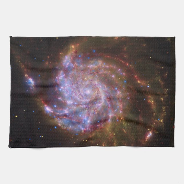 Starbirth in the Pinwheel:  M101 Galaxy Tea Towel (Horizontal)