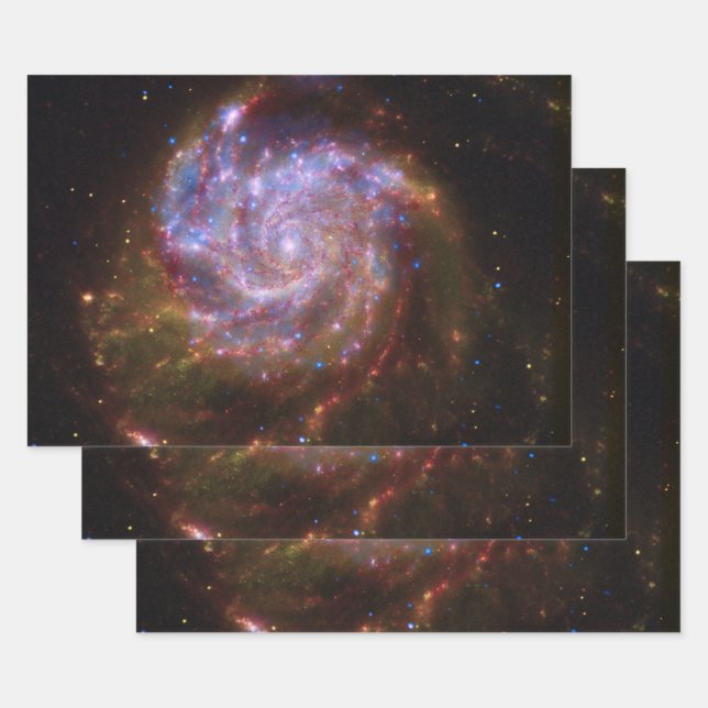 Starbirth in the Pinwheel:  M101 Galaxy Wrapping Paper Sheet (Set)