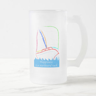 Starboard Tack Frosted Glass Beer Mug