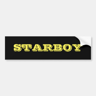 STARBOY Customisable Text on a Black Background Bumper Sticker
