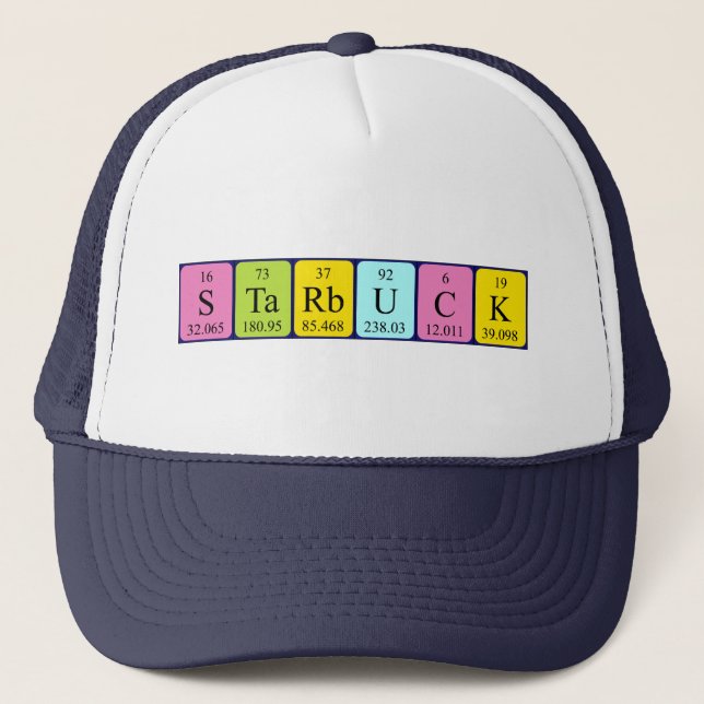 Starbuck periodic table name hat (Front)