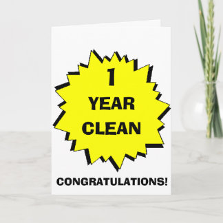 Starburst 1 Year clean Card