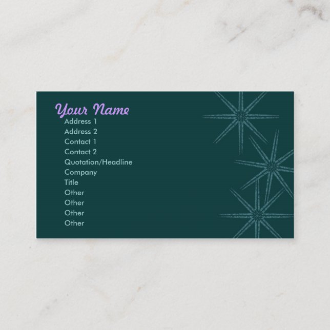 Starburst Business Card (Front)
