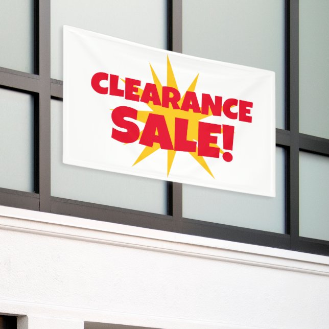 Starburst Clearance Sale Banner (Outside Building)