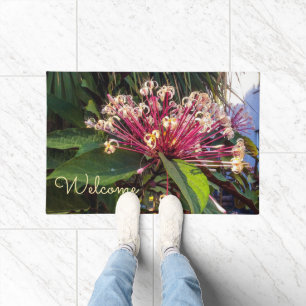 Starburst Clerodendrum Flowers Door Mat