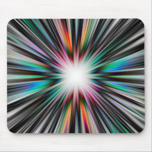 Starburst explosion pattern mouse mat