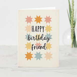 Starburst Friends Birthday Card