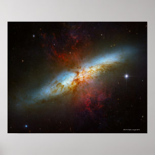 Starburst Galaxy M82 Poster