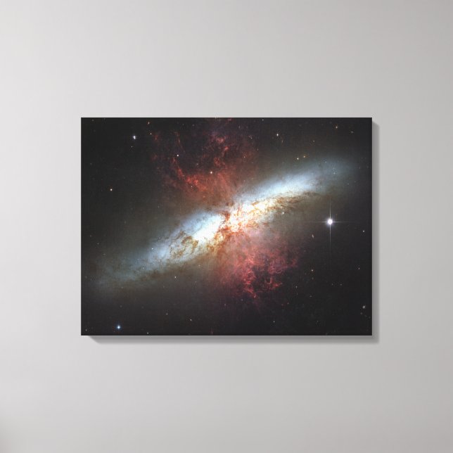 Starburst galaxy, Messier 82 Canvas Print (Front)