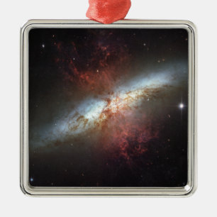 Starburst galaxy, Messier 82 Metal Tree Decoration