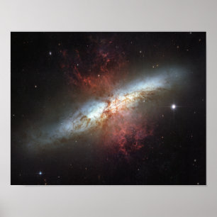 Starburst galaxy, Messier 82 Poster