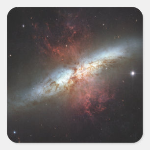 Starburst galaxy, Messier 82 Square Sticker