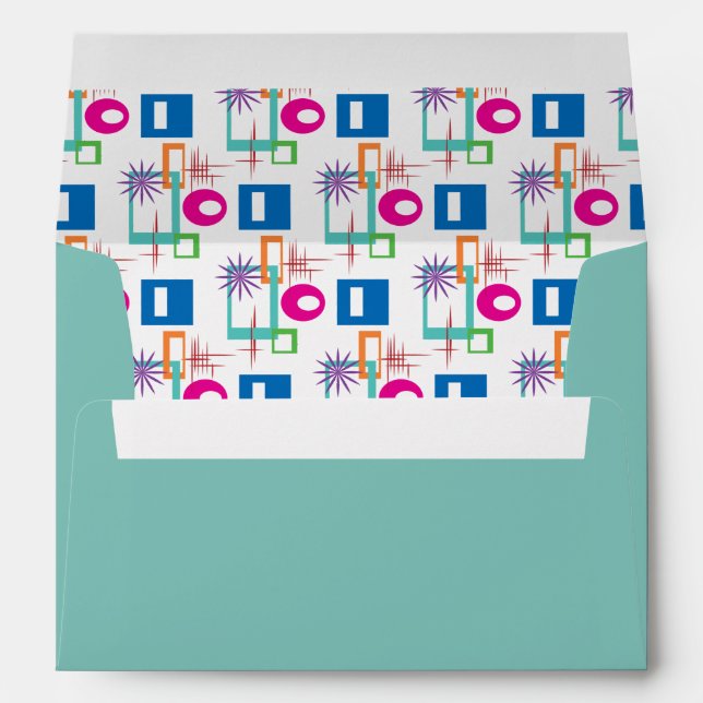 Starburst Geometric Multicolored Pattern Envelopes (Back (Bottom))