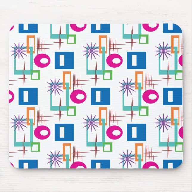 Starburst Geometric Multicolored Pattern Mouse Mat (Front)