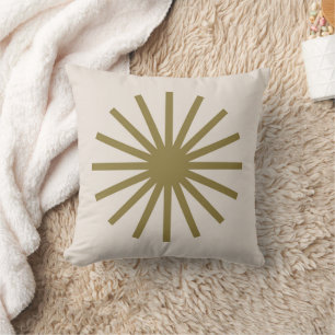 Starburst Gold & Linen White Cushion