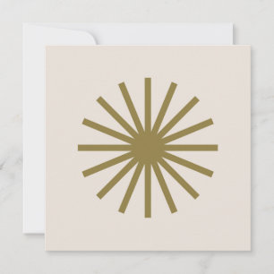 Starburst Gold & Linen White Invitation