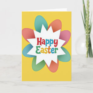 Starburst Happy Easter Card