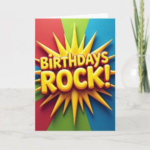 Starburst Joy Birthday Card