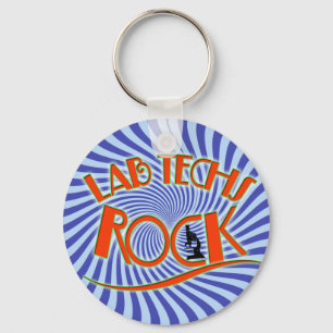 STARBURST LAB TECHS ROCK (LABORATORY SCIENTIST) KEY RING