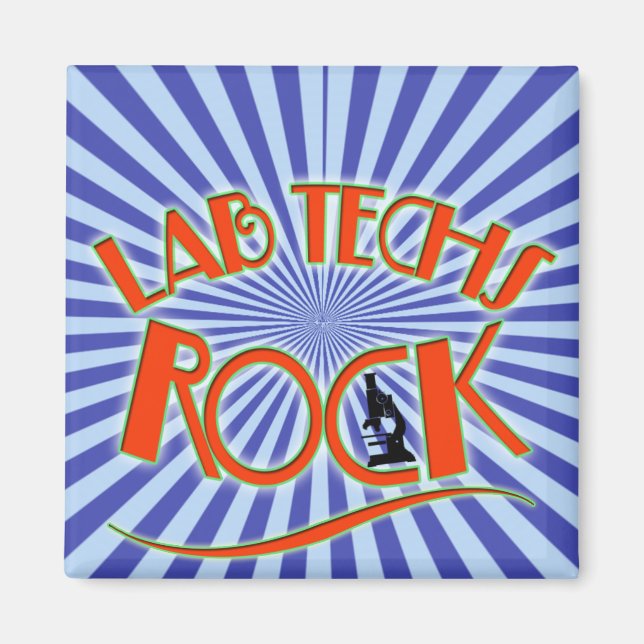 STARBURST LAB TECHS ROCK (LABORATORY SCIENTIST) MAGNET (Front)