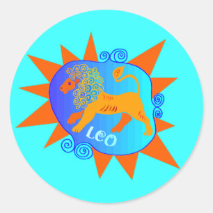 Starburst Leo Classic Round Sticker