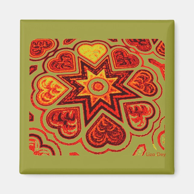 'Starburst of Love' Magnet (Front)