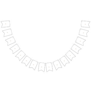 Starburst Pattern Hand-Drawn Neutral Design Bunting