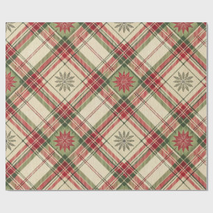 Starburst Plaid Wrapping Paper