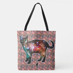 Starburst Space In Cat Tote Bag