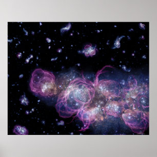 Starburst Stellar Fireworks Finale Outer Space Poster