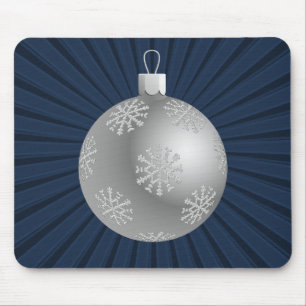 Starburst Stripes Ornament Mousepad, Dark Blue Mouse Mat