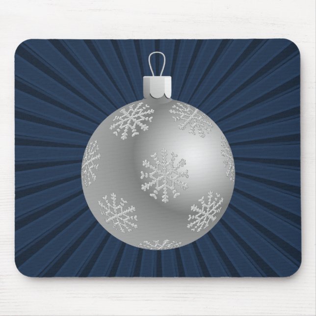 Starburst Stripes Ornament Mousepad, Dark Blue Mouse Mat (Front)