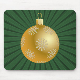 Starburst Stripes Ornament Mousepad, Green Mouse Mat