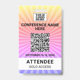 Starburst Sunshine Conference Event Badge ID Badge