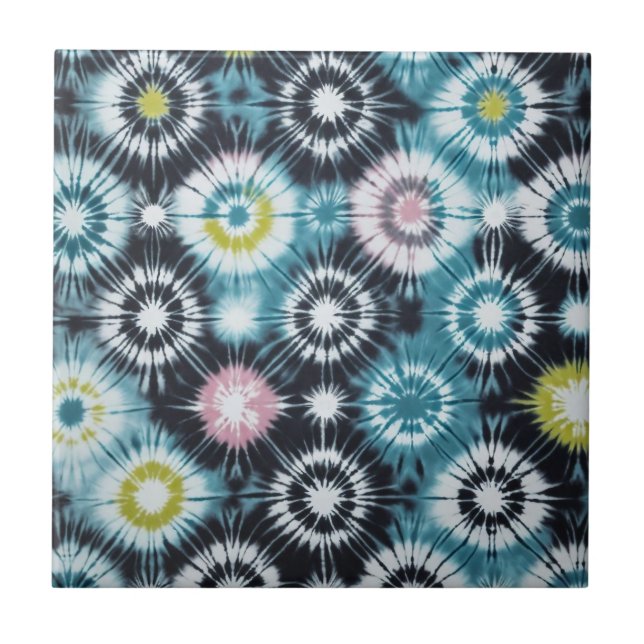 Starburst Tie Dye Design Tile (Front)