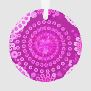 Starbursts and pinwheels, amethyst purple ornament