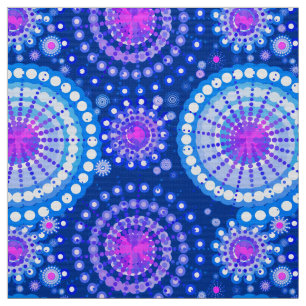 Starbursts and pinwheels, cobalt blue & white fabric
