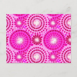 Starbursts and pinwheels, orchid and magenta postcard