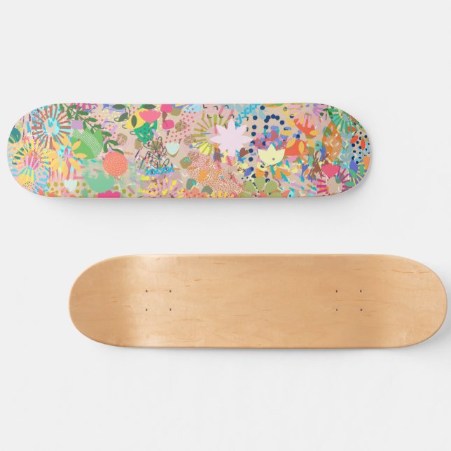 Starbust floral skateboard (Horz)