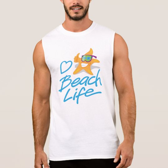 StarDude Heart Beach Life Sleeveless T-Shirt