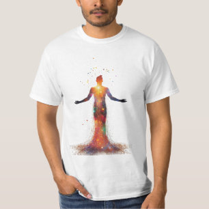 Stardust Awakening – Silhouette Dissolving into Co T-Shirt
